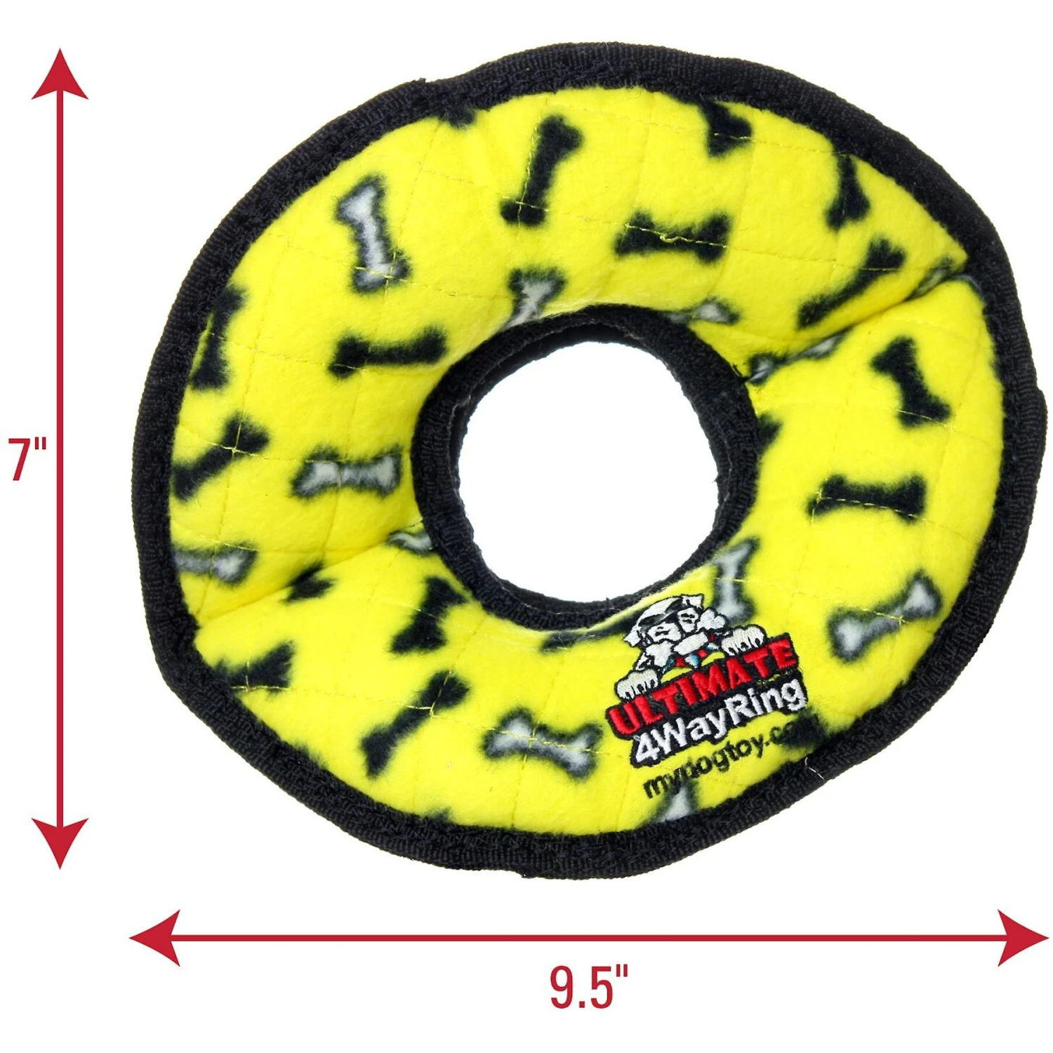 Tuffy's Ultimate 4-Way Ring Squeaky Plush Dog Toy 2 Tuffy's Ultimate 4-Way Ring Squeaky Plush Dog Toy - Image 2