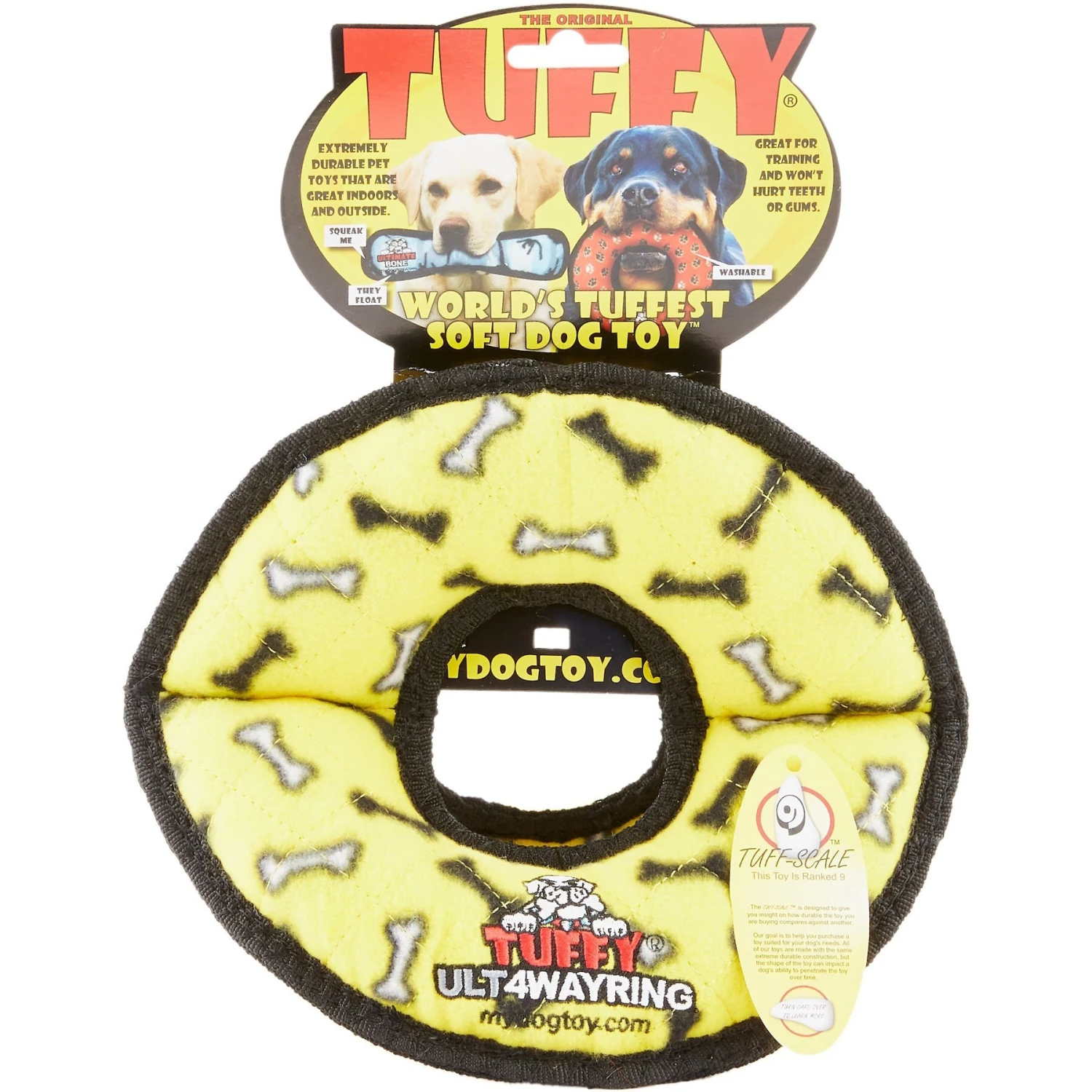 Tuffy's Ultimate 4-Way Ring Squeaky Plush Dog Toy 7 Tuffy's Ultimate 4-Way Ring Squeaky Plush Dog Toy - Image 7