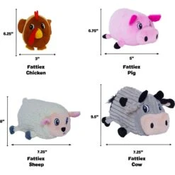 Outward Hound Fattiez Cow Squeaky Plush Dog Toy -Pet Toys Shop 116144 PT8. AC SS1800 V1525458207