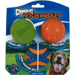 Chuckit! Fetch Ball Medley 2 Triple Pack Ball Dog Toy