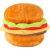 P.L.A.Y. Pet Lifestyle And You American Classic Food Burger Squeaky Plush Dog Toy