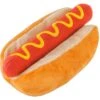 P.L.A.Y. Pet Lifestyle And You American Classic Food Hot Dog Squeaky Plush Dog Toy