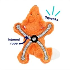 Frisco Fox Plush With Inside Rope Squeaky Dog Toy -Pet Toys Shop 147065 PT2. AC SS1800 V1692019954