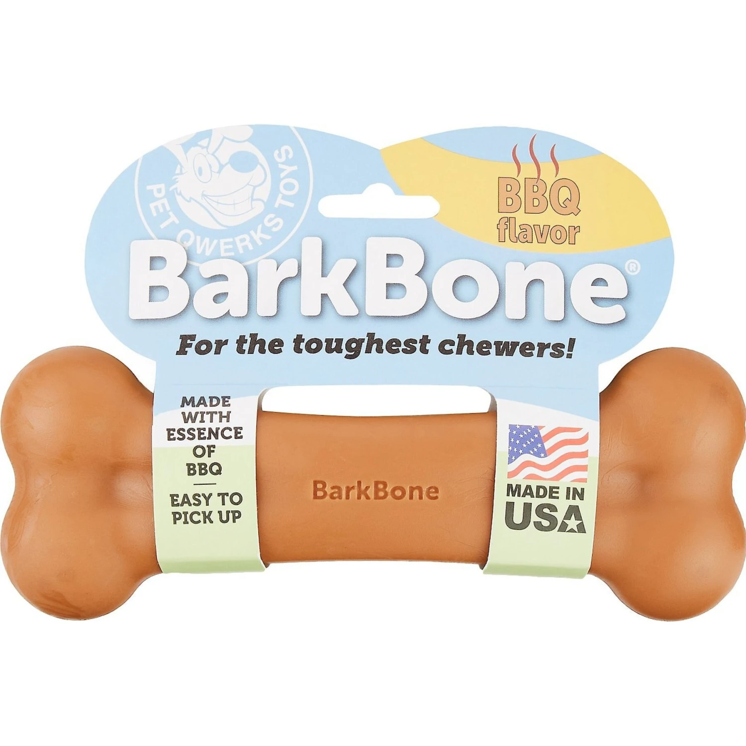 Pet Qwerks BarkBone BBQ Flavor Tough Dog Chew Toy 6 Pet Qwerks BarkBone BBQ Flavor Tough Dog Chew Toy - Image 6