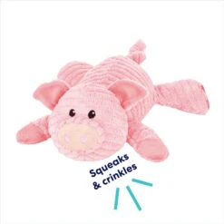 Frisco Corduroy Plush Squeaking Pig Dog Toy -Pet Toys Shop 152832 PT2. AC SS1800 V1692020044