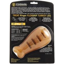 Starmark Treat Ringer FlexGrip Turkey Leg Tough Dog Chew Toy -Pet Toys Shop 153852 PT4. AC SS1800 V1589320945