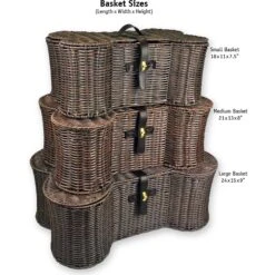 Bone Dry Bone-Shaped Wicker Storage Basket -Pet Toys Shop 153982 PT3. AC SS1800 V1539700822