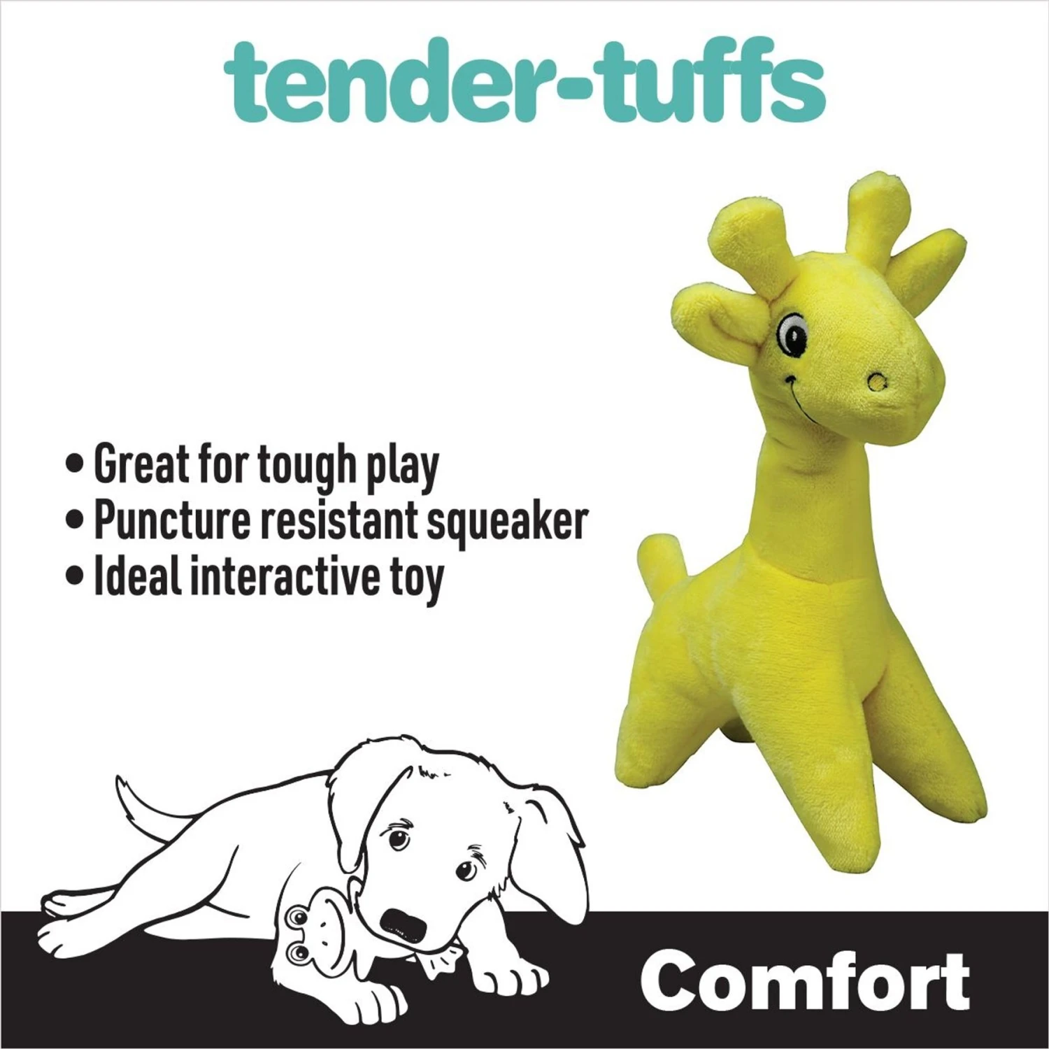 Snuggle Puppy Tender-Tuffs Soft Giraffe Dog Comfort Toy 2 Snuggle Puppy Tender-Tuffs Soft Giraffe Dog Comfort Toy - Image 2