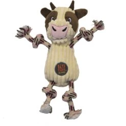 Charming Pet Ranch Roperz Cow Squeaky Plush Dog Toy