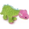 GoDog Dinos Chew Guard Spike Squeaky Plush Dog Toy