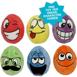 Multipet Egg-Noggins Squeaky Plush Dog Toy