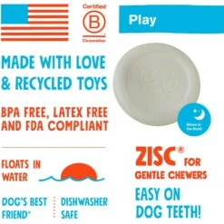 West Paw Zogoflex Glow Zisc Flying Disc Dog Toy -Pet Toys Shop 176440 PT3. AC SS1800 V1629323472