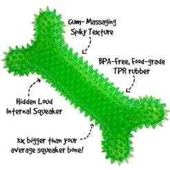 Gnawsome Spikey MegaBone Dog Toy, Color Varies -Pet Toys Shop 178561 PT2. AC SS1800 V1563229736