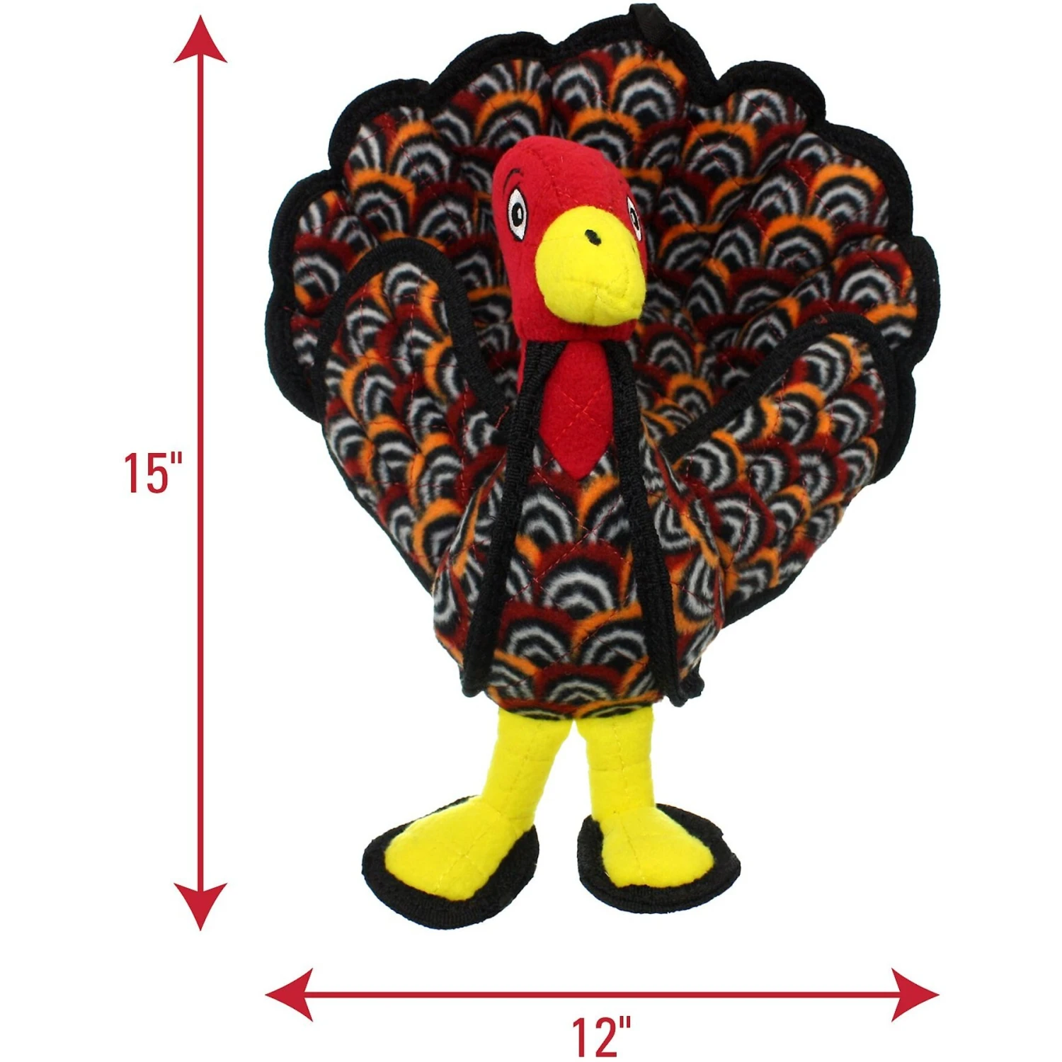 Tuffy's Barnyard Turkey Squeaky Plush Dog Toy 2 Tuffy's Barnyard Turkey Squeaky Plush Dog Toy - Image 2