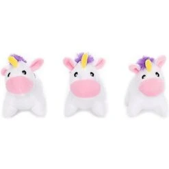 ZippyPaws Miniz Unicorns Dog Toy, 3 Count