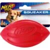 Nerf Dog Squeaker Wave Football Dog Toy, 5.5-in