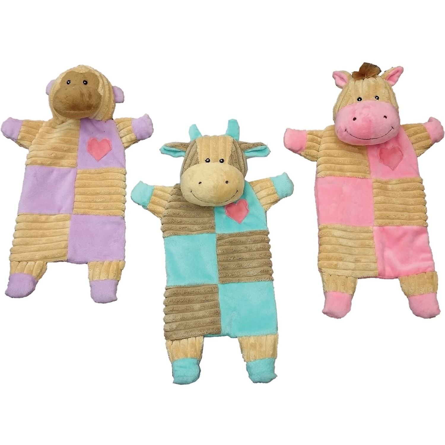 Ethical Pet Soothers Crinkle Squeaky Plush Dog Toy, Color Varies 1 Ethical Pet Soothers Crinkle Squeaky Plush Dog Toy, Color Varies