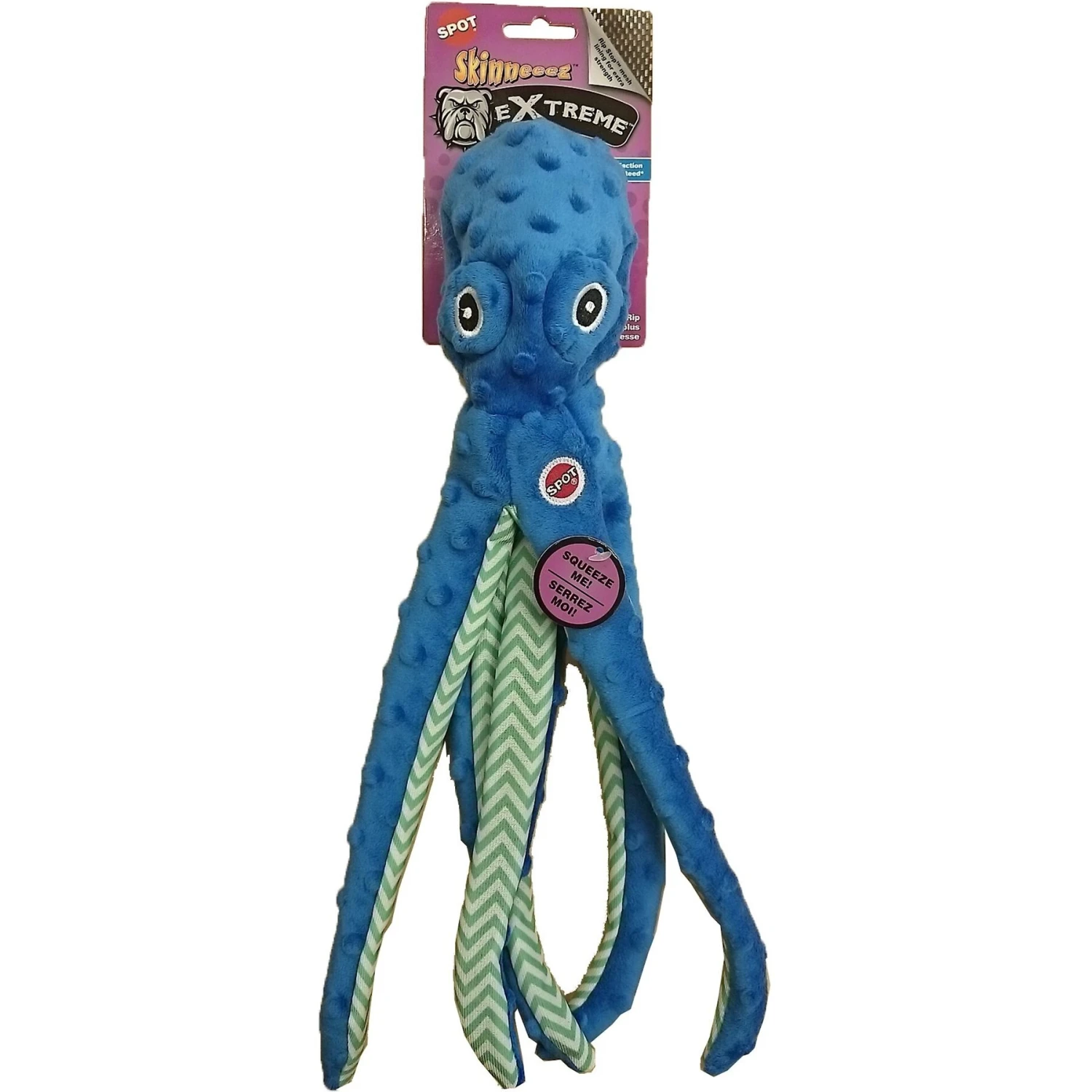 Ethical Pet Skinneeez Extreme Octopus Stuffing-Free Squeaky Plush Dog Toy, Color Varies 2 Ethical Pet Skinneeez Extreme Octopus Stuffing-Free Squeaky Plush Dog Toy, Color Varies - Image 2