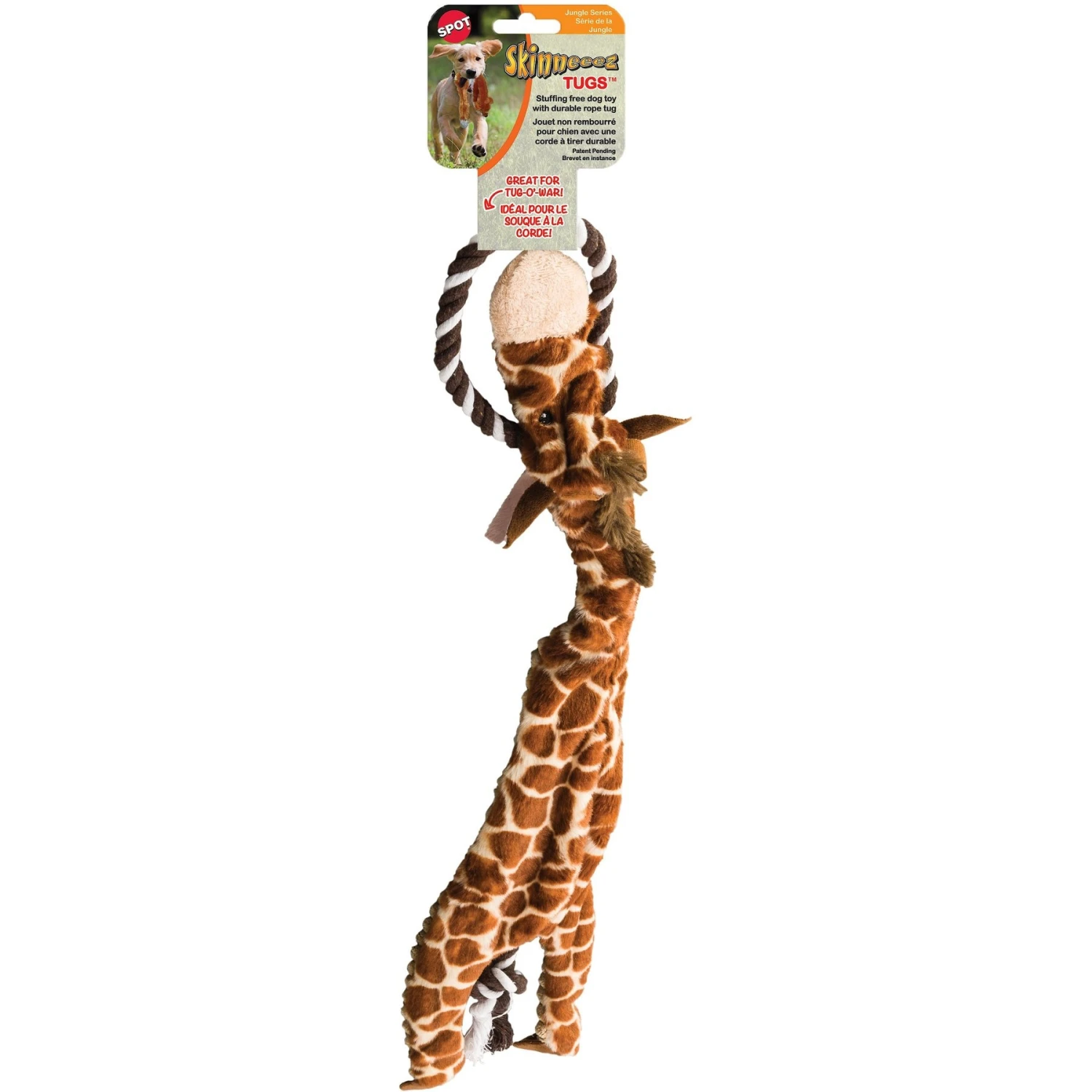 Ethical Pet Skinneeez Tugs Jungle Stuffing-Free Squeaky Plush Dog Toy, Color Varies 2 Ethical Pet Skinneeez Tugs Jungle Stuffing-Free Squeaky Plush Dog Toy, Color Varies - Image 2