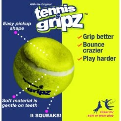 Nylabone Power Play Tennis Ball Gripz Dog Toy -Pet Toys Shop 195426 PT2. AC SS1800 V1658887383