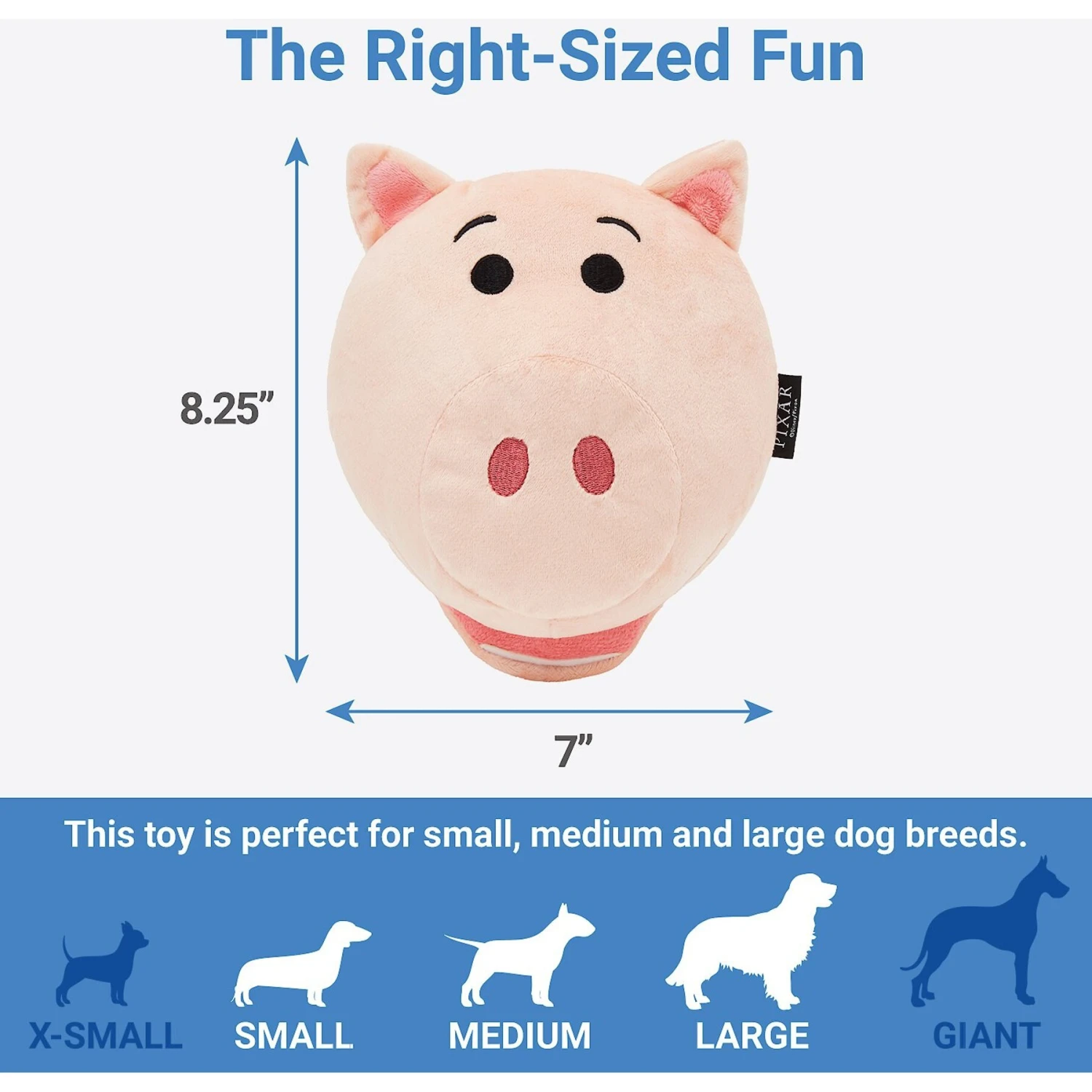 Pixar Hamm Round Plush Squeaky Dog Toy 2 Pixar Hamm Round Plush Squeaky Dog Toy - Image 2