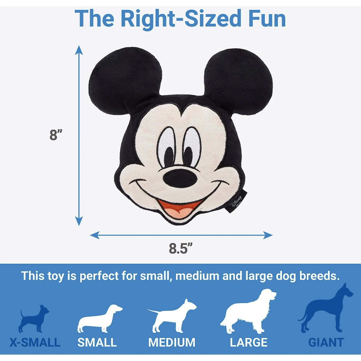 Disney Mickey Mouse Round Plush Squeaky Dog Toy 2 Disney Mickey Mouse Round Plush Squeaky Dog Toy - Image 2