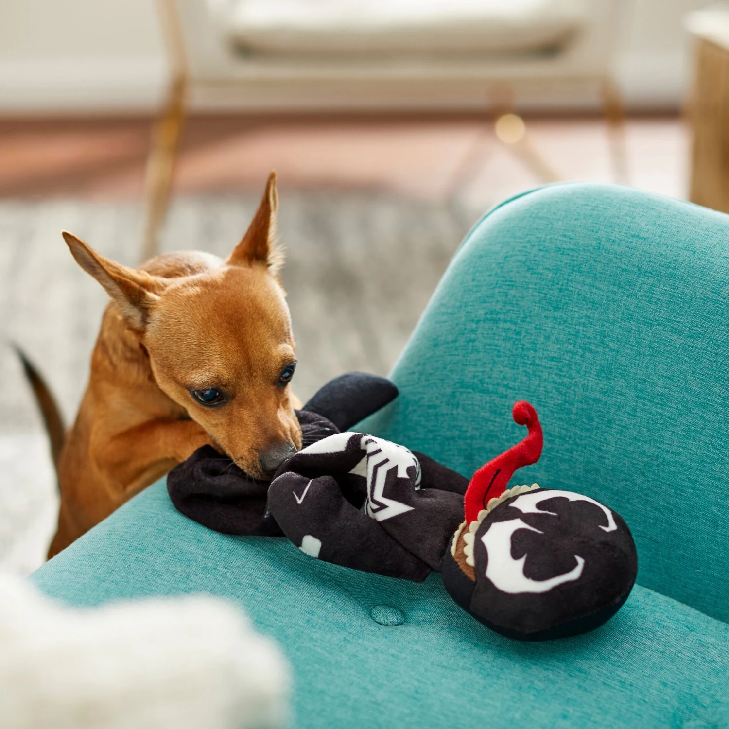 Marvel 's Venom Bungee Plush Squeaky Dog Toy 3 Marvel 's Venom Bungee Plush Squeaky Dog Toy - Image 3