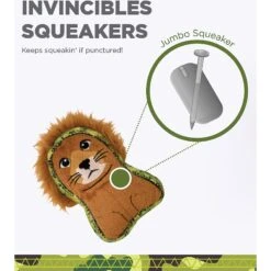 Outward Hound Xtreme Seamz Lion Squeaky Plush Dog Toy -Pet Toys Shop 226738 PT3. AC SS1800 V1636505801