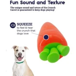 Petstages Crunch Veggie Carrot Tough Dog Chew Toy -Pet Toys Shop 227080 PT2. AC SS1800 V1636499522
