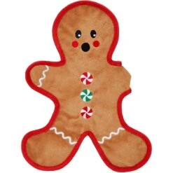 Frisco Holiday Gingerbread Man Flat Plush Squeaky Dog Toy -Pet Toys Shop 233241 PT3. AC SS1800 V1600872370