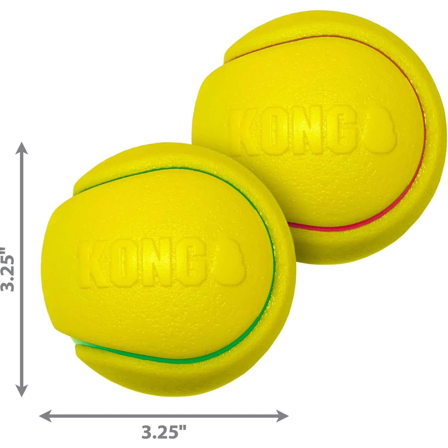 KONG Squeezz Tennis Double Assorted Dog Toy, Color Varies 2 KONG Squeezz Tennis Double Assorted Dog Toy, Color Varies - Image 2