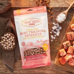 Frisco Fetch Squeaking Colorful Tennis Ball Dog Toy & True Acre Foods Salmon Recipe Mini-Training Rewards Grain-Free Soft & Chewy Dog Treats -Pet Toys Shop 255469 PT5. AC SS1800 V1603199477