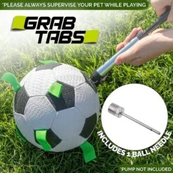 Hyper Pet Grab Tabs Soccer Ball Dog Toy -Pet Toys Shop 258945 PT2. AC SS1800 V1614294378