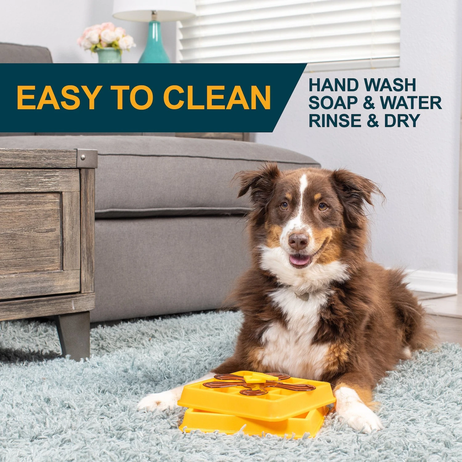 OurPets Waffle Squeaky Treat Dispensing Puzzle Dog & Cat Toy 6 OurPets Waffle Squeaky Treat Dispensing Puzzle Dog & Cat Toy - Image 6