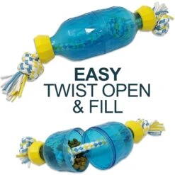 OurPets IQ Treat Double Bottle Treat Dispensing Rope Dog Toy, Large -Pet Toys Shop 258951 PT2. AC SS1800 V1605307355