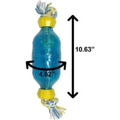 OurPets IQ Treat Double Bottle Treat Dispensing Rope Dog Toy, Large -Pet Toys Shop 258951 PT4. AC SS1800 V1634833936