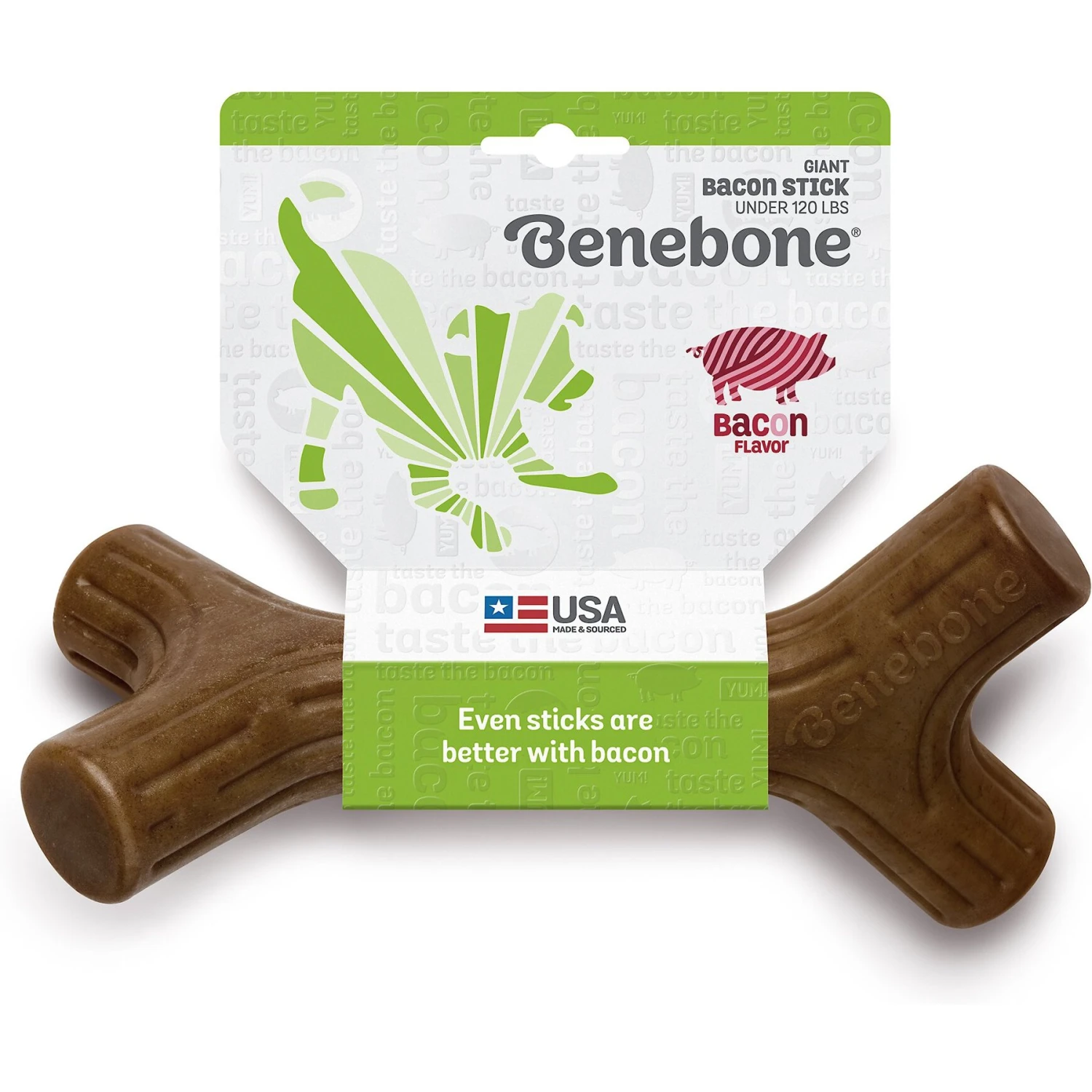 Benebone Bacon Stick Chew Dog Toy 3 Benebone Bacon Stick Chew Dog Toy - Image 3