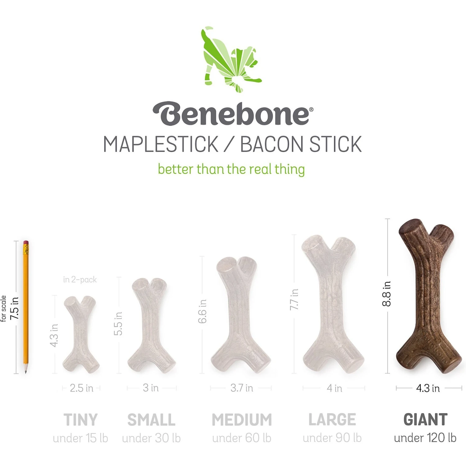 Benebone Bacon Stick Chew Dog Toy 6 Benebone Bacon Stick Chew Dog Toy - Image 6