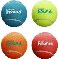 Outward Hound Squeaker Balls Large Dog Toys, 4 Count