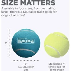 Outward Hound Squeaker Balls Large Dog Toys, 4 Count -Pet Toys Shop 278081 PT2. AC SS1800 V1636500107