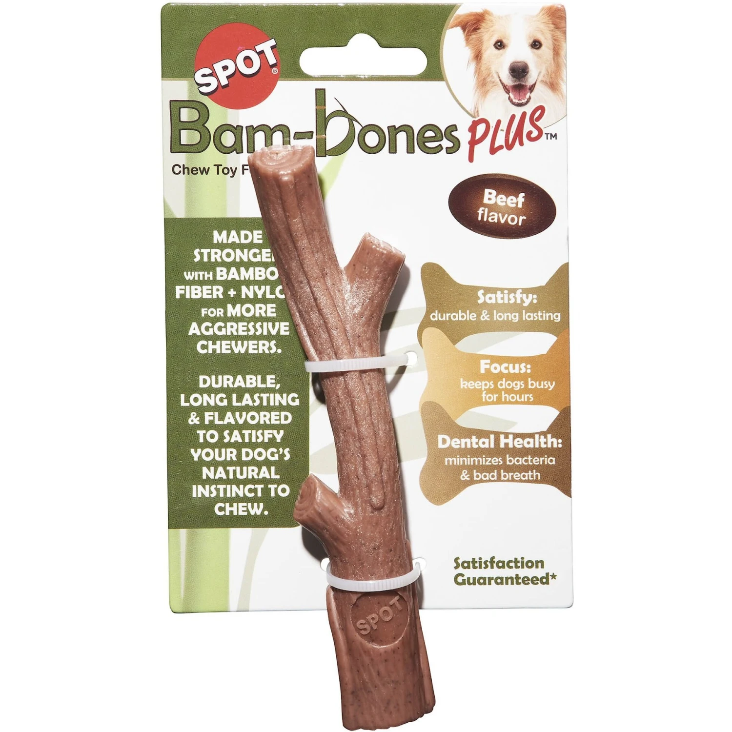 Ethical Pet Bambone & Branch Beef Dog Toy 2 Ethical Pet Bambone & Branch Beef Dog Toy - Image 2