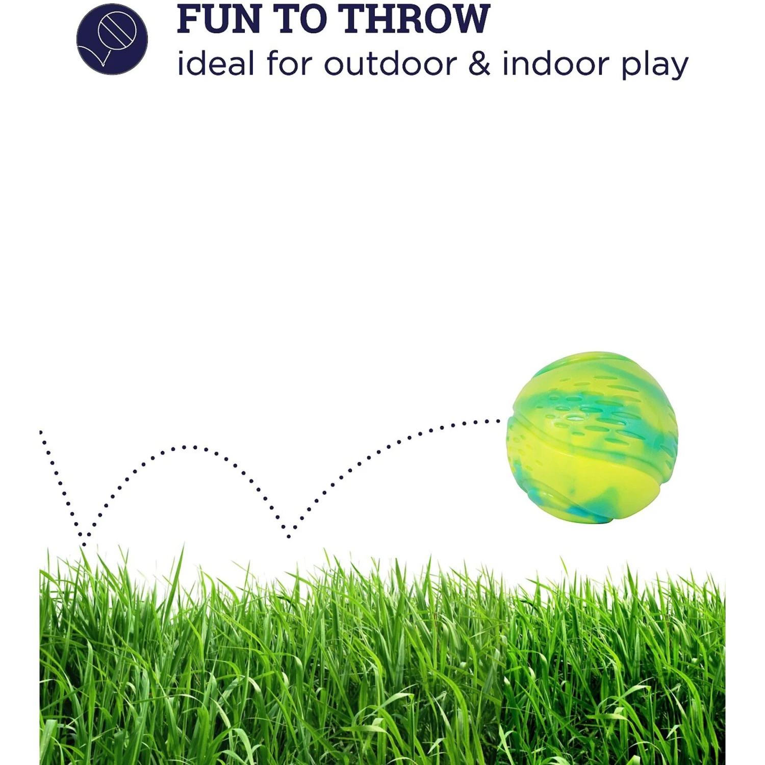 Petstages Grunt N Punt Squeaky Tennis Ball Dog Toy 3 Petstages Grunt N Punt Squeaky Tennis Ball Dog Toy - Image 3