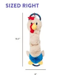Charming Pet Crunch N Scrunch Chicken Plush Dog Toy, Tan, Large -Pet Toys Shop 280216 PT7. AC SS1800 V1618933037