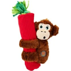 Charming Pet Cuddly Climbers Monkey Plush Dog Toy, Brown, Small