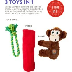 Charming Pet Cuddly Climbers Monkey Plush Dog Toy, Brown, Small -Pet Toys Shop 280242 PT2. AC SS1800 V1618932633