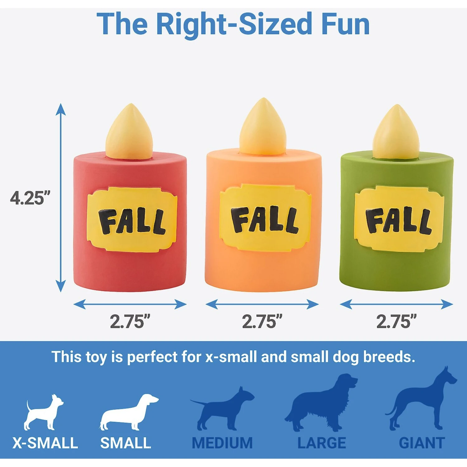 Frisco Fall Candles Latex Squeaky Dog Toy 2 Frisco Fall Candles Latex Squeaky Dog Toy - Image 2