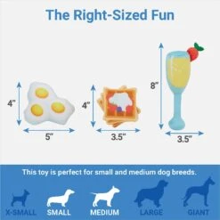 Frisco Brunch Breakfast In Bed Hide & Seek Puzzle Plush Squeaky Dog Toy -Pet Toys Shop 297282 PT2. AC SS1800 V1643916715