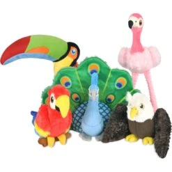 P.L.A.Y. Pet Lifestyle And You Fetching Flock Squeaky Dog Toy, 5 Count