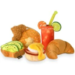 P.L.A.Y. Pet Lifestyle And You Barking Brunch Squeaky Dog Toy, 5 Count