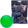 Starmark Treat Dispensing Chew Ball Tough Dog Toy & Starmark Interactive Dog Treats